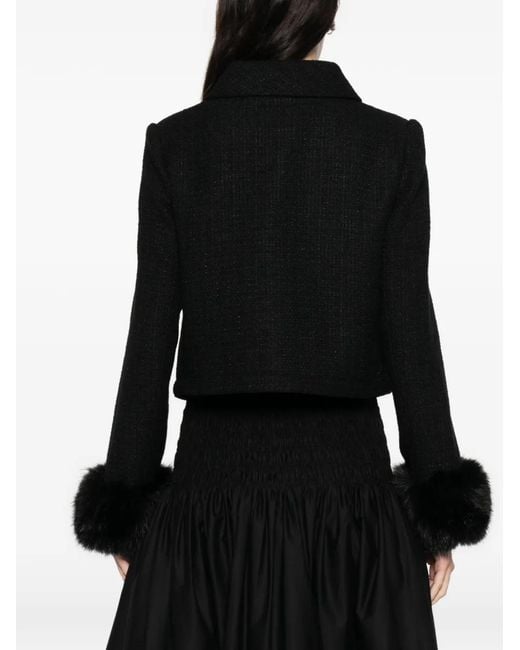 Self-Portrait Tweed Jack in het Black