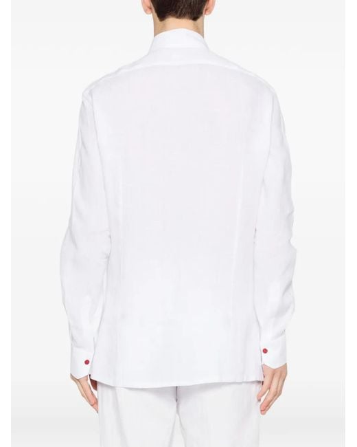 Kiton White Chemise Boutonnée for men