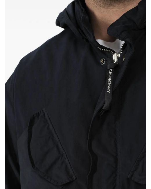 C P Company Black Goggle Hood Jacket for men