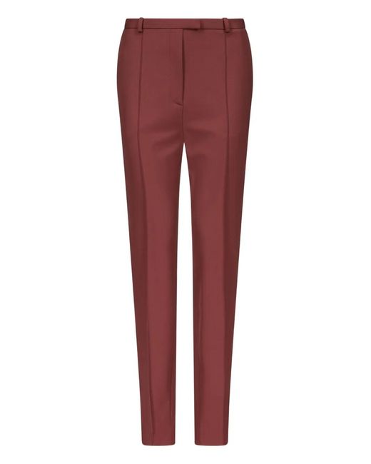 Loulou de Saison Red Pleat-Front Straight Trousers