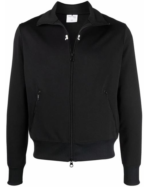 Courreges Black Logo-Print Roll Neck Jumper for men