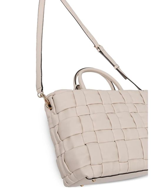 Guess Natural Marion Logo-Detail Tote Bag
