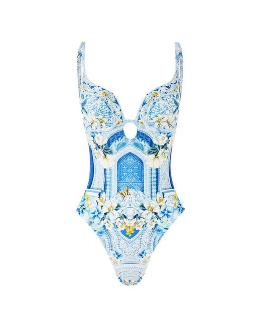CAMILLA レディース ブルー ラッフル ワンピース水着