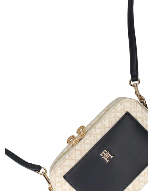 Tommy Hilfiger Black Monogram Crossbody Bag