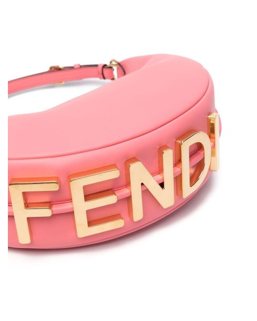 Fendi Pink Logo-lettering Leather Bag