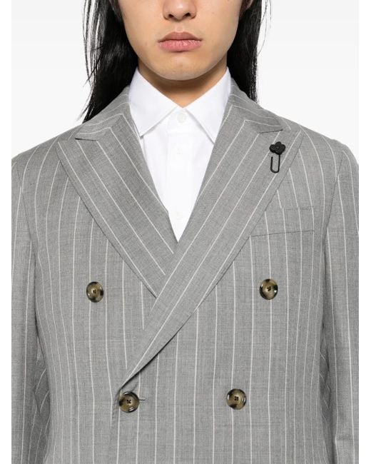 Lardini Gray Wool Suit for men