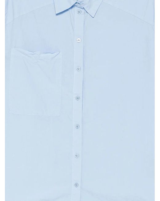 Ba&sh Blue Long-Sleeves Cotton Shirt