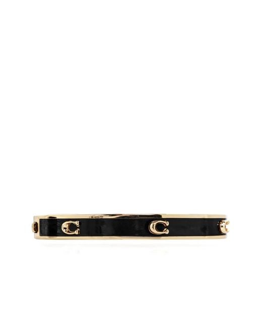 COACH White Logo-Embossed Bracelet