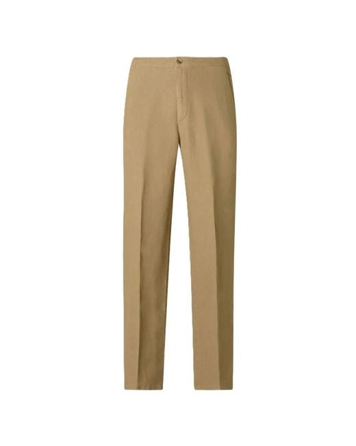 Boglioli Natural Button-Up Trousers for men