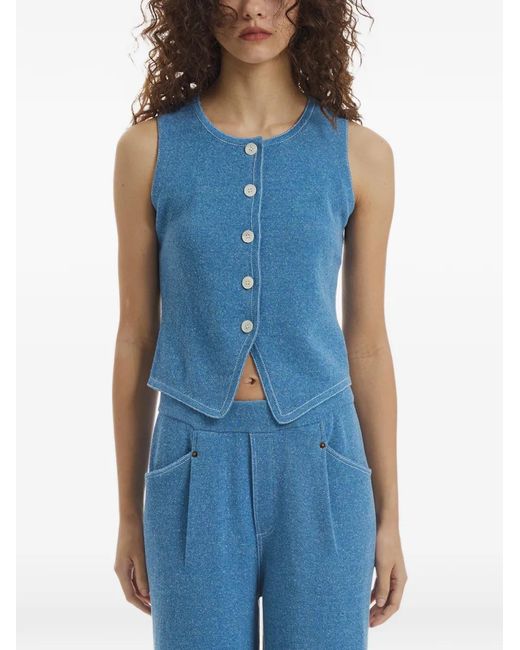 Chaleco Con Botones CRUSH Collection de color Blue