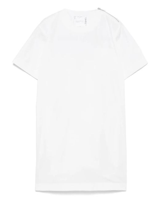 Sacai ポプリン ミニドレス White