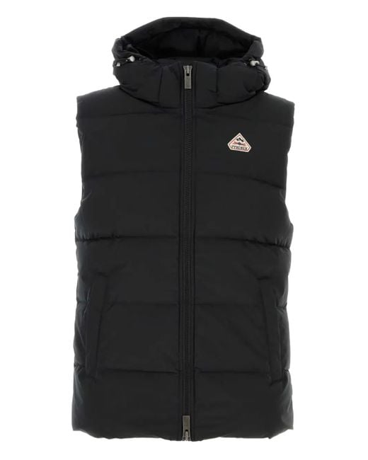 Pyrenex Black Spoutnic Hooded Gilet for men