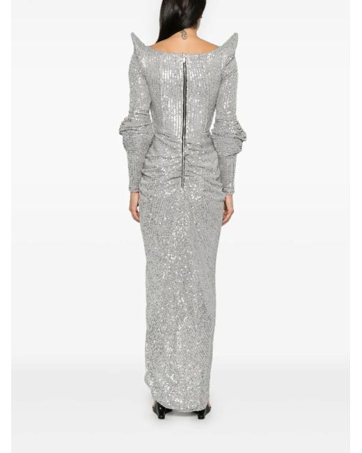 MITILIANE COUTURE Gray Sequinned Gown