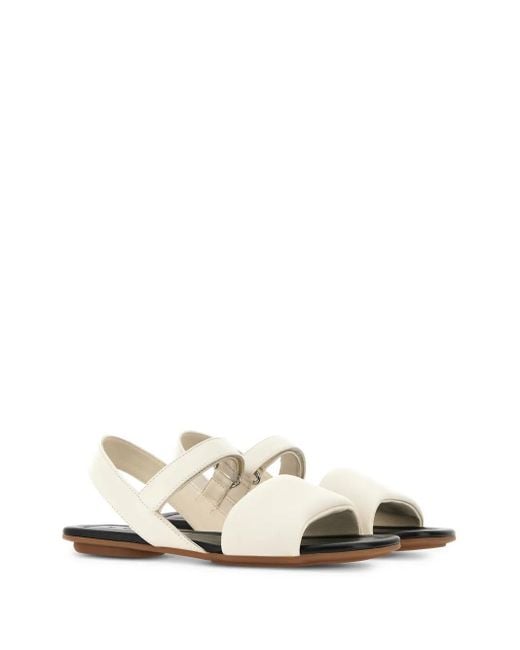 Hogan White Leather Sandals