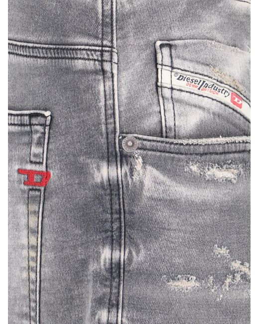 DIESEL Gray Elasticated-Waist Jeans for men