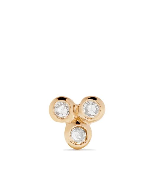 Maria Black White 14Kt Triad Diamond Stud