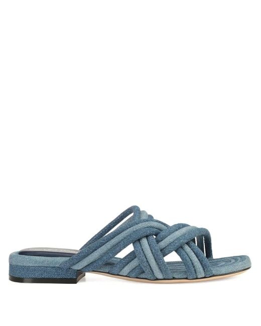Sandalias vaqueras trenzadas Sergio Rossi de color Blue
