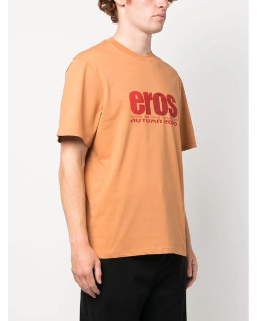 Martine Rose Orange Eros Graphic-Print Cotton T-Shirt for men