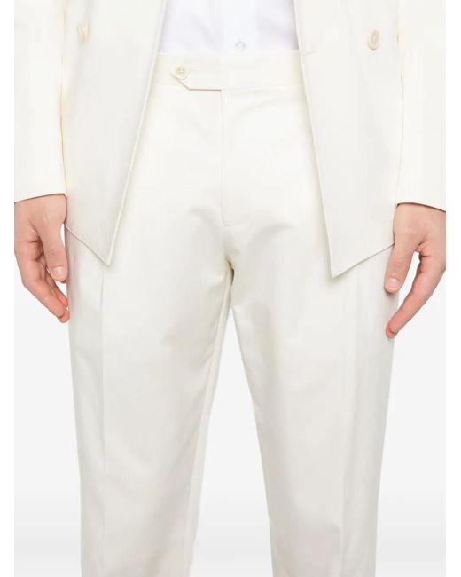 Lardini White Double-Breasted Suit for men
