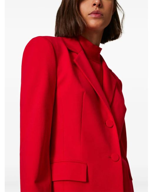 Twinset Red Single-Breasted Blazer