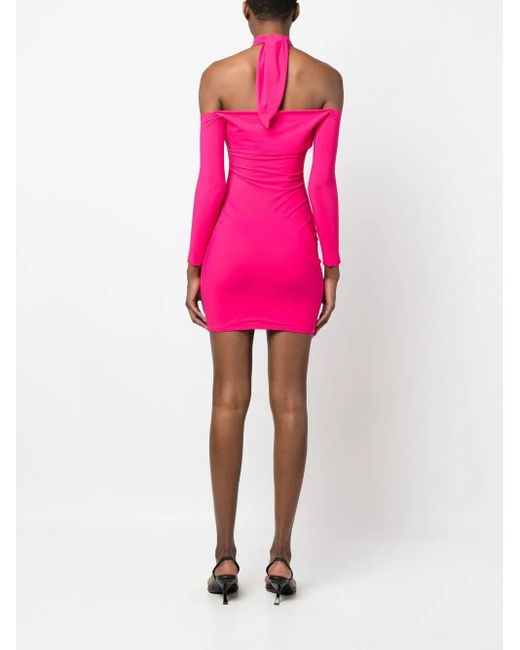 Amazuìn Pink Cut-Out Mini Dress