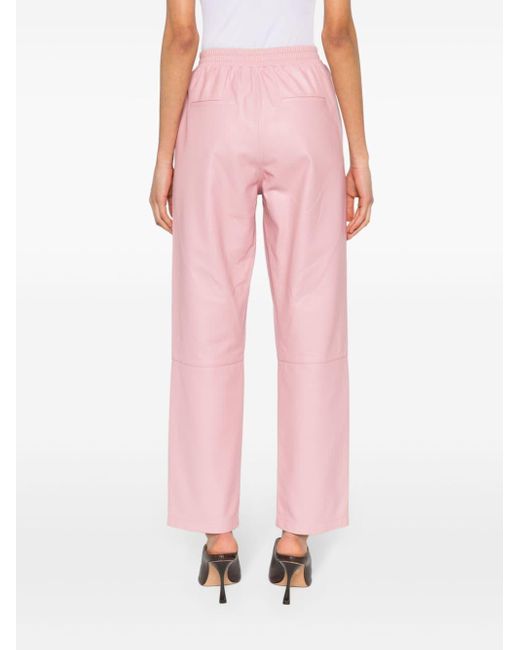 Arma Pink Tapered-Hose aus Leder
