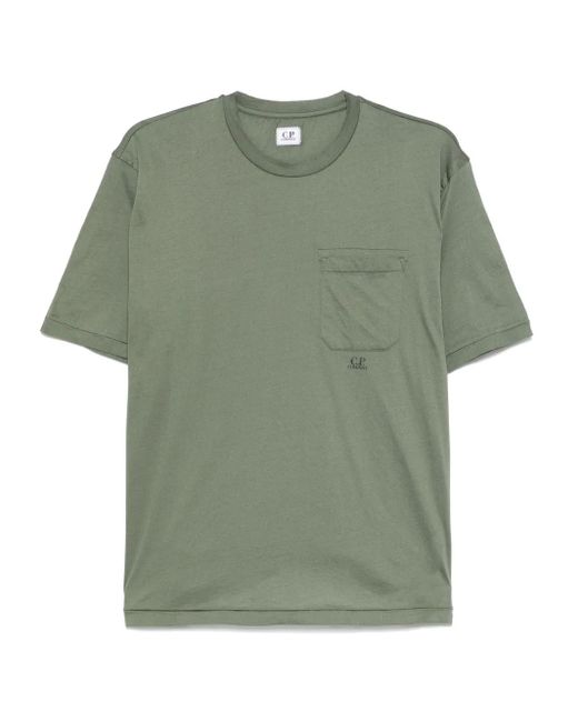 C P Company Green Cotton T-Shirt for men