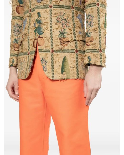 Junya Watanabe Orange Cotton Trousers for men
