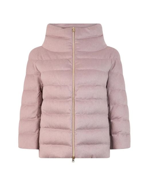 Herno Pink Padded High-Collar Jacket