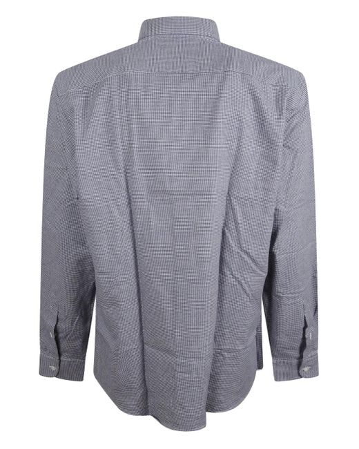 Fay Blue All-Over Pattern Long-Sleeve Shirt for men