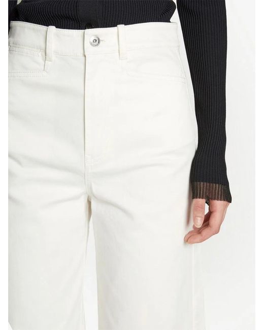 Proenza Schouler White Cropped Cotton Twill Culottes