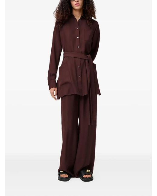 Loewe Red Belted Blouse