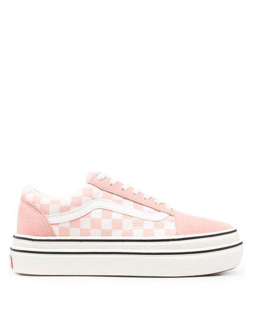 Vans チェッカー チャンキースニーカー ピンク Lyst