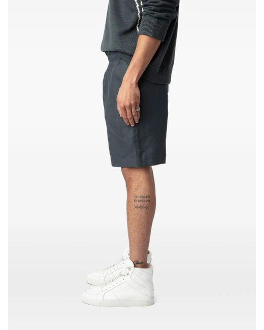 Zadig & Voltaire Gray Elasticated-Waist Shorts for men