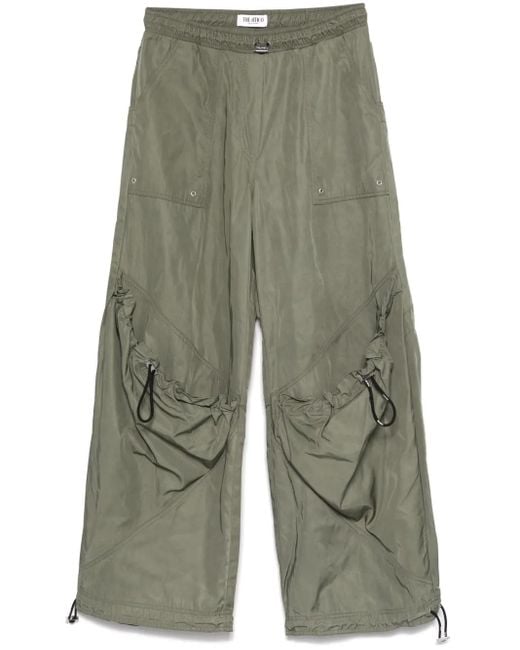 The Attico Green Trousers With Drawstring Waistband