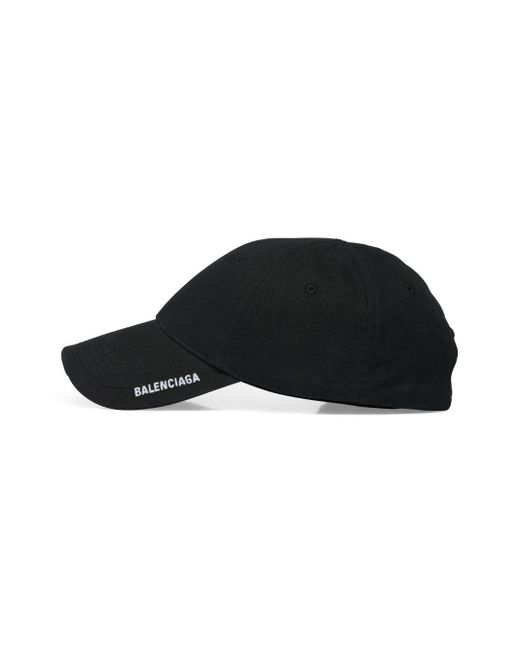 Balenciaga Black Logo-embroidered Baseball Cap