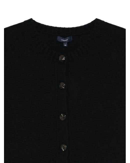 Soeur Black Virginia Button-Front Cardigan