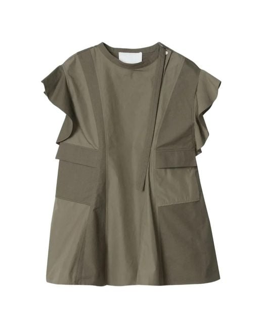 3.1 Phillip Lim Green Ruffled Blouse