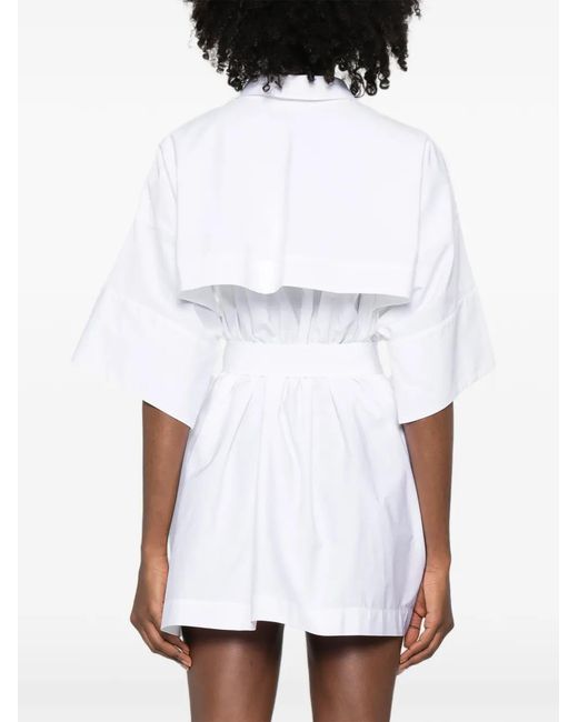 Givenchy White Belted Shirt Mini Dress