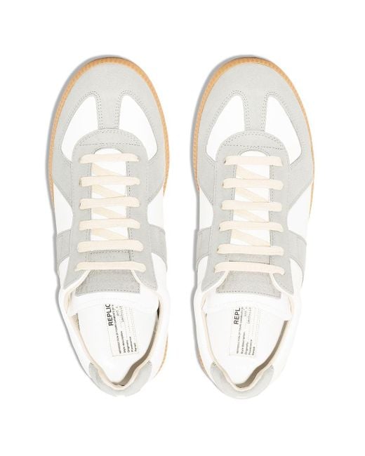 Maison Margiela Replica Low-top Leren Sneakers in het White