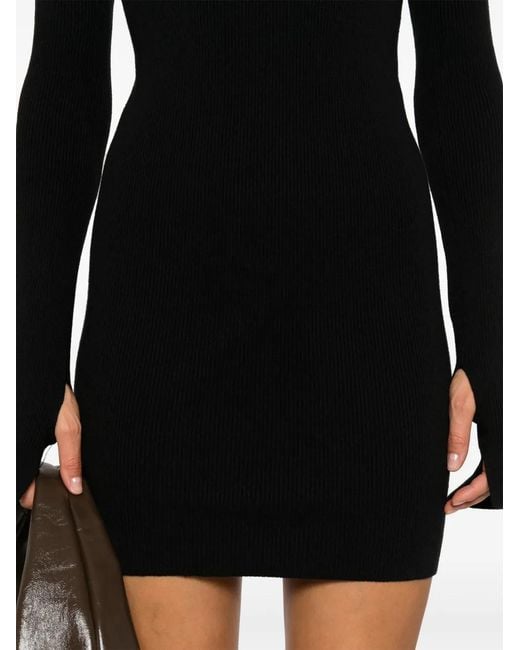 Fendi Black Hooded Mini Dress