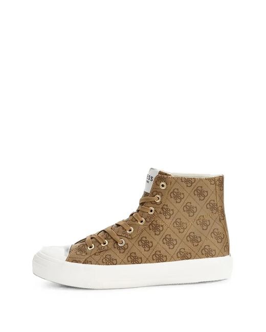 Guess Natural Istria Logo-Print High-Top Sneakers for men
