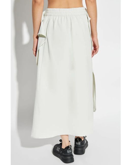 Y-3 White Track Skirt