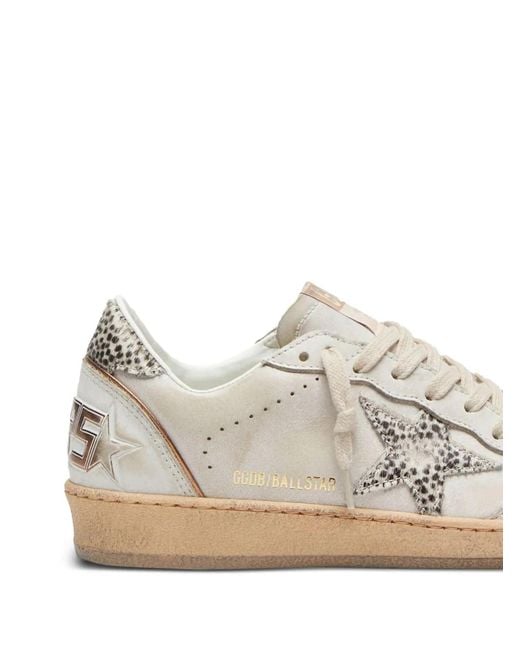 Golden Goose Deluxe Brand White Ball Star Leather Upper Toe And Spur With Piping Horsy-Star And Heel Sneakers