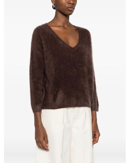 ABSOLUT CASHMERE Brown Soeli V-Neck Sweater