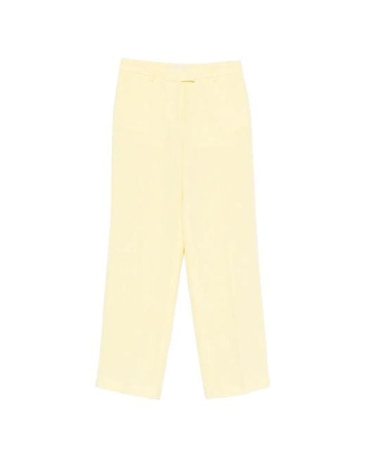 Manuel Ritz White Flat-Front Trousers