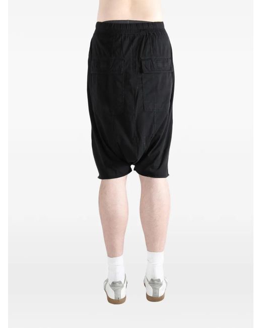 Rick Owens Black Drawstring Shorts for men