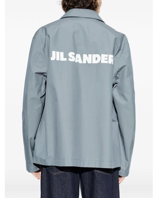 Jil Sander Blue Cotton Jacket for men