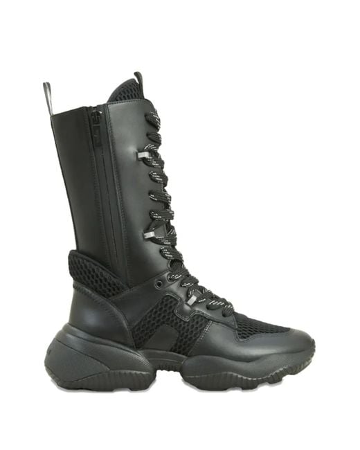 Hogan Green Interaction Leather Boots