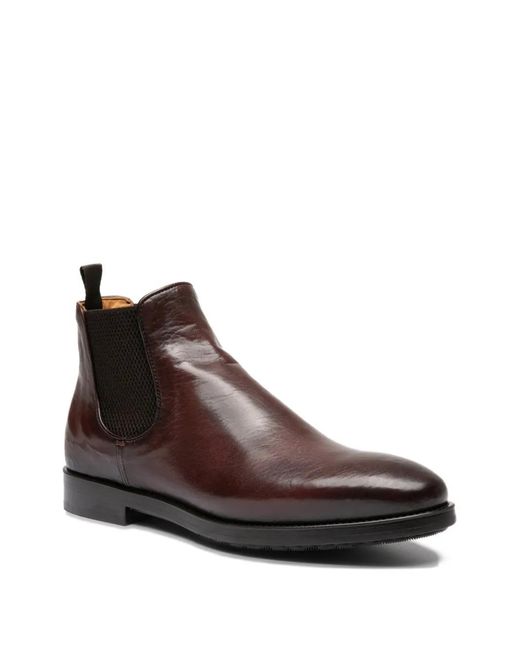 Officine Creative Brown Elasticated Leather Boots for men